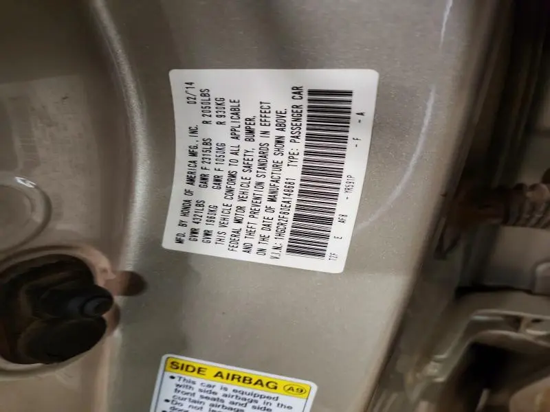 2014 HONDA ACCORD EXL  