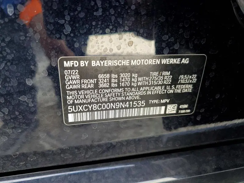 2022 BMW X6   