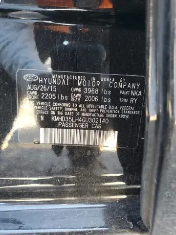 2016 HYUNDAI ELANTRA GT   