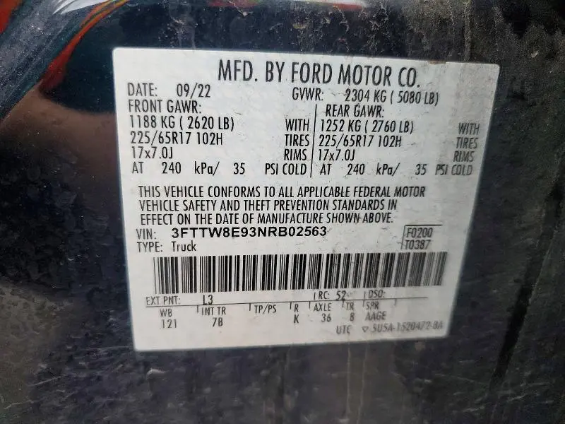 2022 FORD MAVERICK XL  