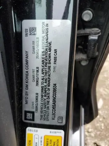 2022 CHEVROLET SPARK 1LT