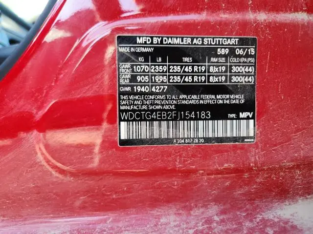 2015 MERCEDES-BENZ GLA 250  