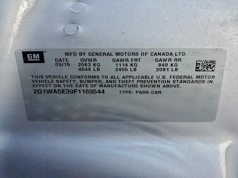 2015 CHEVROLET IMPALA LIMITED LS  