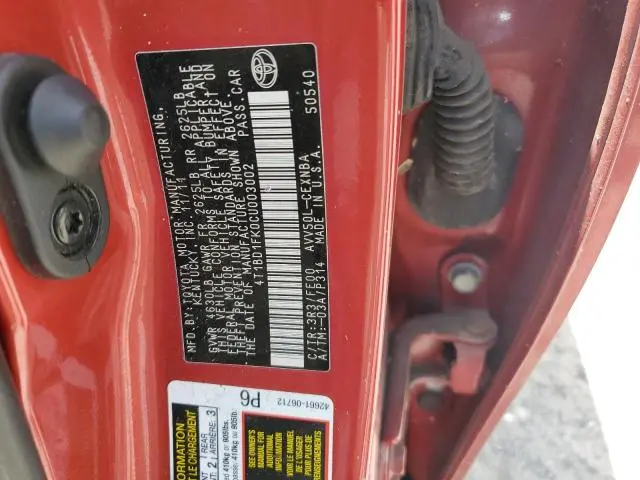 2012 TOYOTA CAMRY HYBRID  