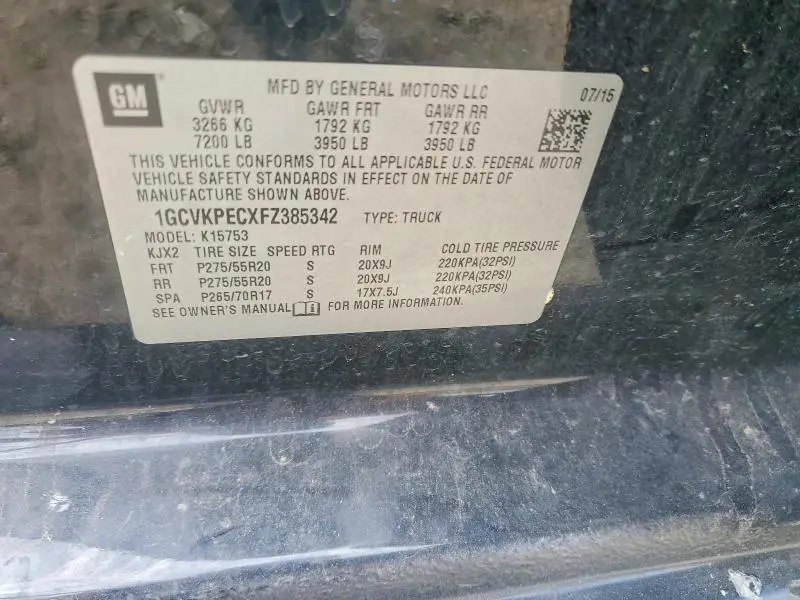 2015 CHEVROLET SILVERADO K1500  