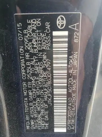 2016 TOYOTA SCION TC   