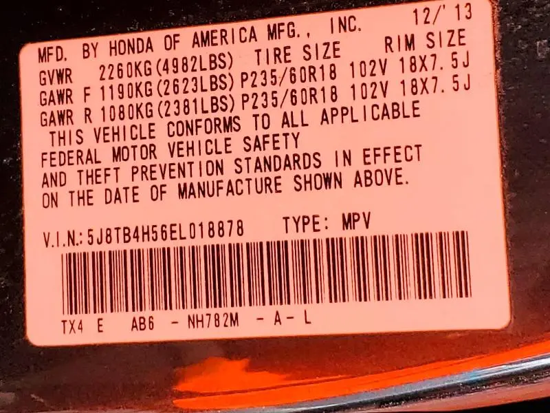 2014 ACURA RDX TECHNOLOGY  
