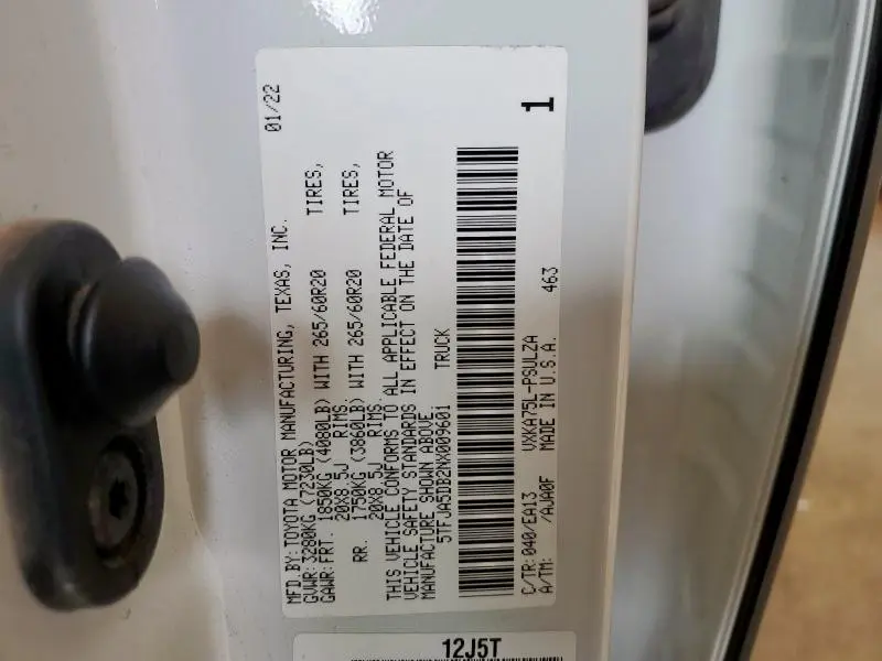 2022 TOYOTA TUNDRA CREWMAX LIMITED  