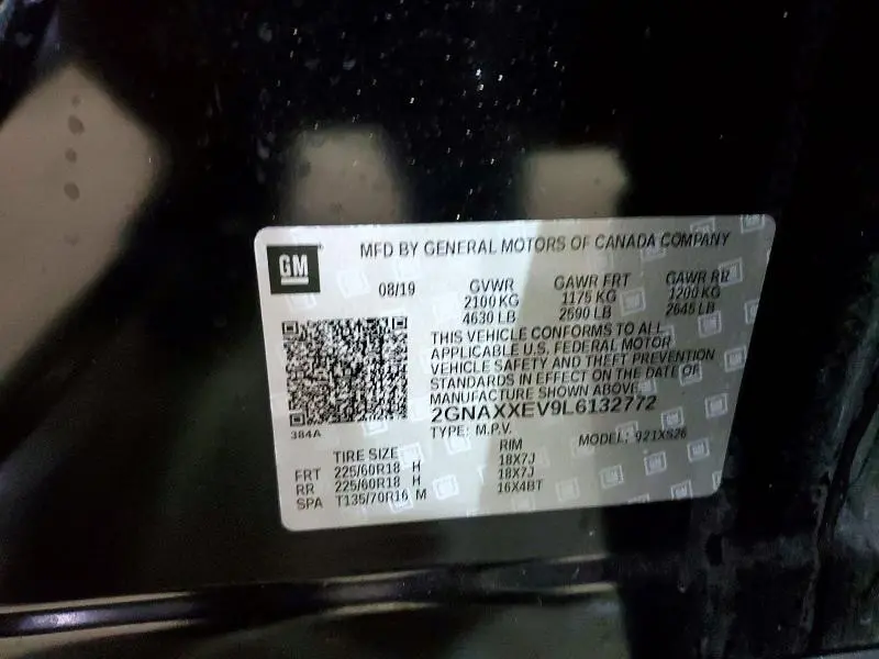 2020 CHEVROLET EQUINOX PREMIER  