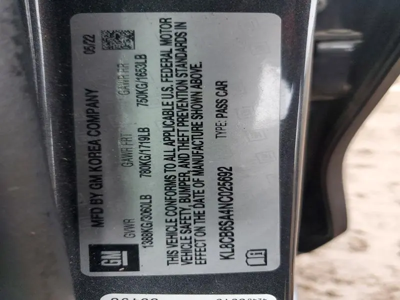 2022 CHEVROLET SPARK LS  