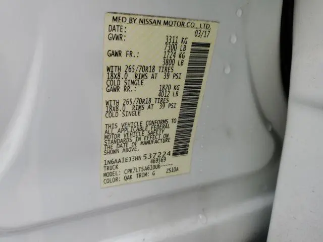 2017 NISSAN TITAN S  