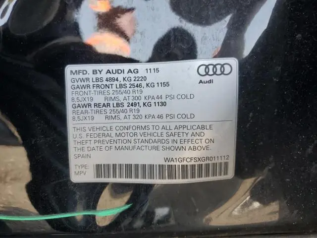 2016 AUDI Q3 PRESTIGE  