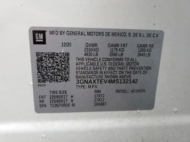 2021 CHEVROLET EQUINOX LT  