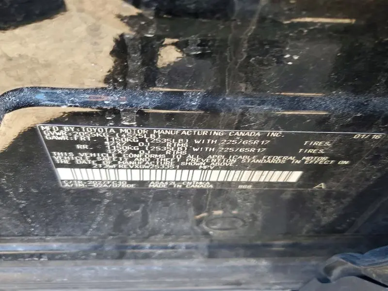 2016 TOYOTA RAV4 XLE  