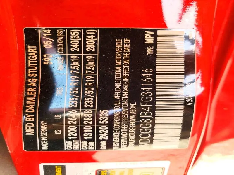 2015 MERCEDES-BENZ GLK 350 4MATIC  