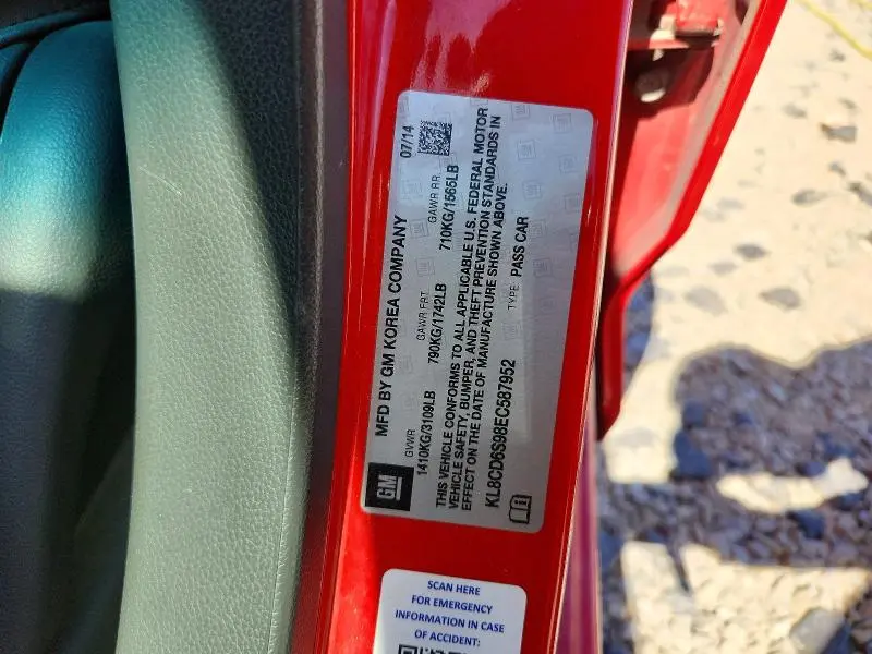 2014 CHEVROLET SPARK 1LT  