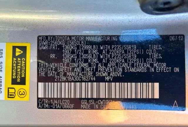 2013 LEXUS RX 350 BASE  