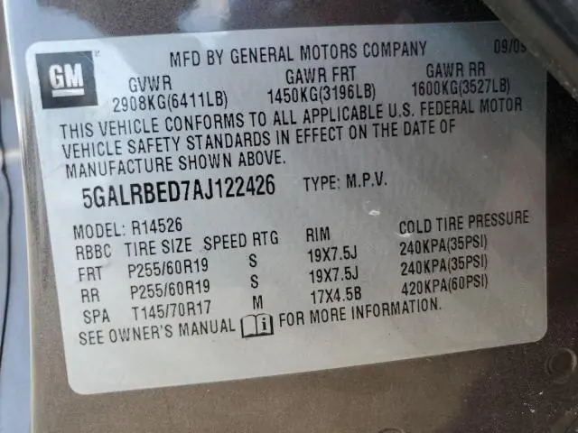 2010 BUICK ENCLAVE CXL  