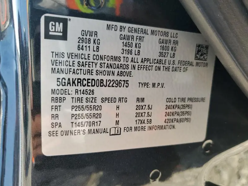 2011 BUICK ENCLAVE CXL