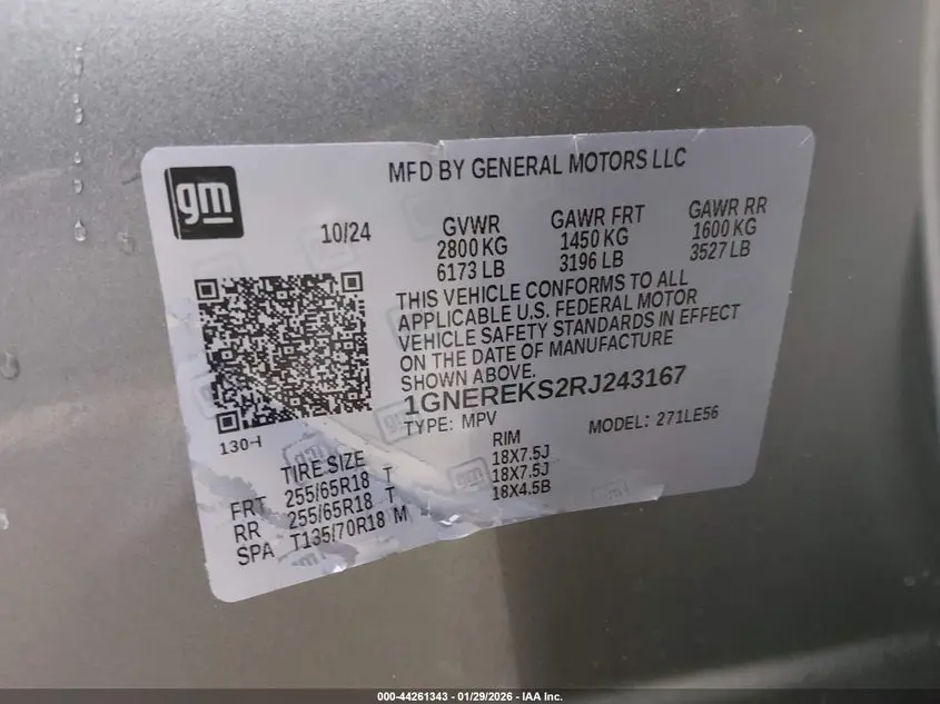2024 CHEVROLET TRAVERSE FWD LS