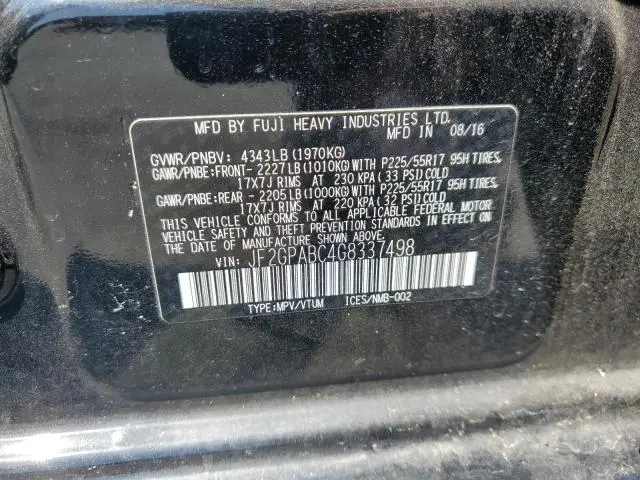 2016 SUBARU CROSSTREK PREMIUM  