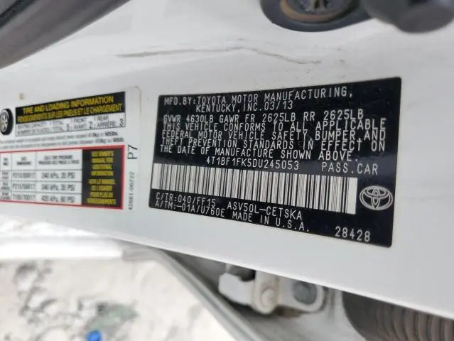 2013 TOYOTA CAMRY L