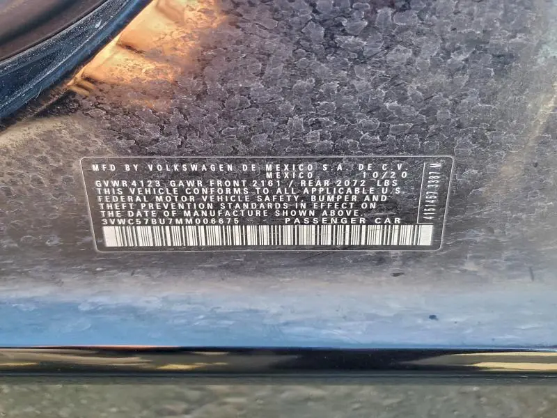 2021 VOLKSWAGEN JETTA S  