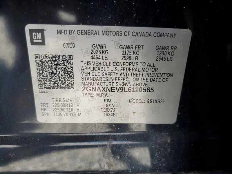 2020 CHEVROLET EQUINOX PREMIER  