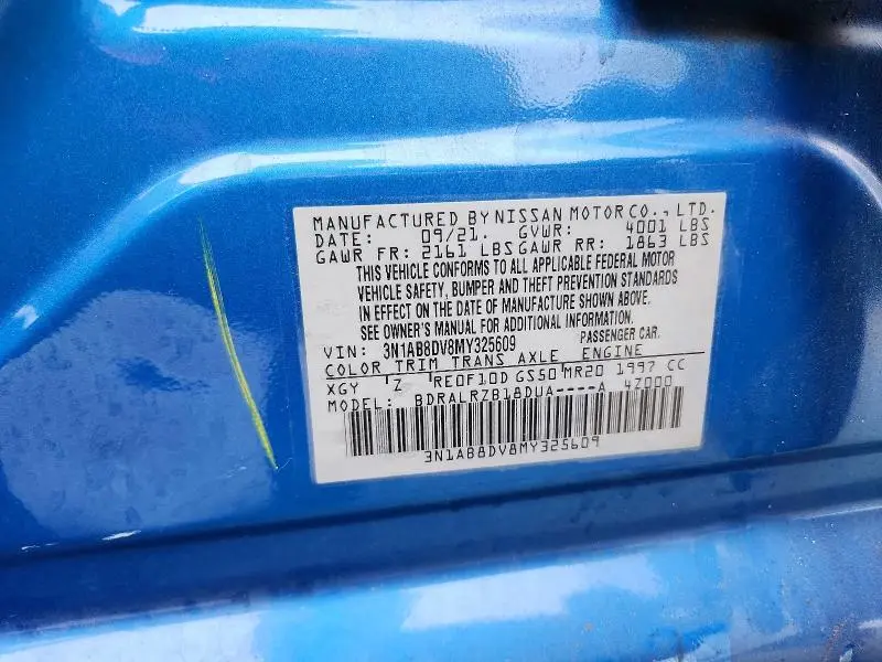 2021 NISSAN SENTRA SR  