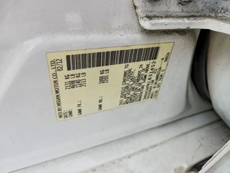 2012 NISSAN MAXIMA 3.5 S  