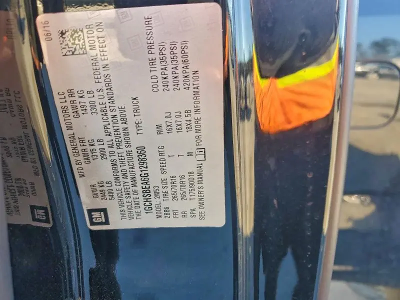 2016 CHEVROLET COLORADO   