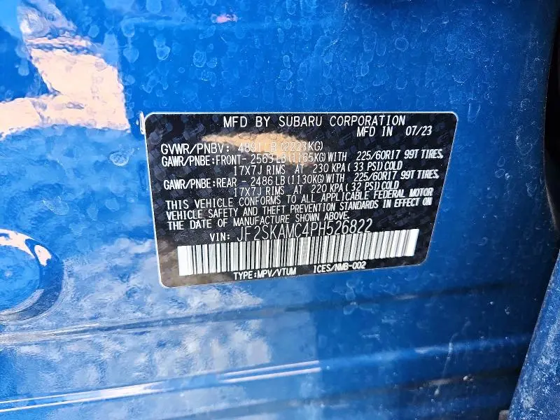 2023 SUBARU FORESTER WILDERNESS  