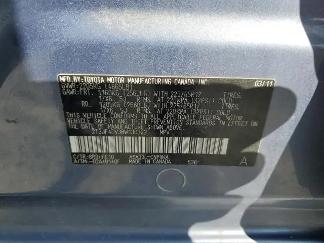 2011 TOYOTA RAV4   