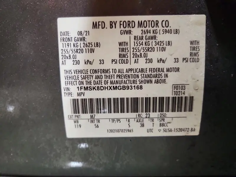 2021 FORD EXPLORER XLT  