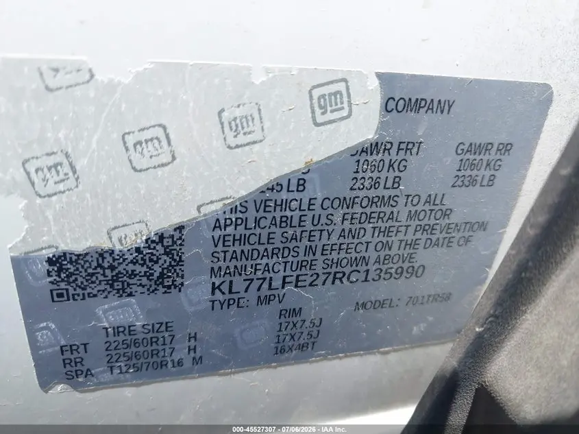 2024 CHEVROLET TRAX FWD SP