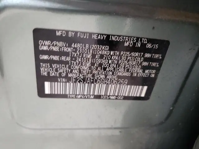 2016 SUBARU FORESTER 2.5I PREMIUM  