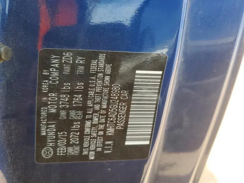 2016 HYUNDAI VELOSTER BASE  