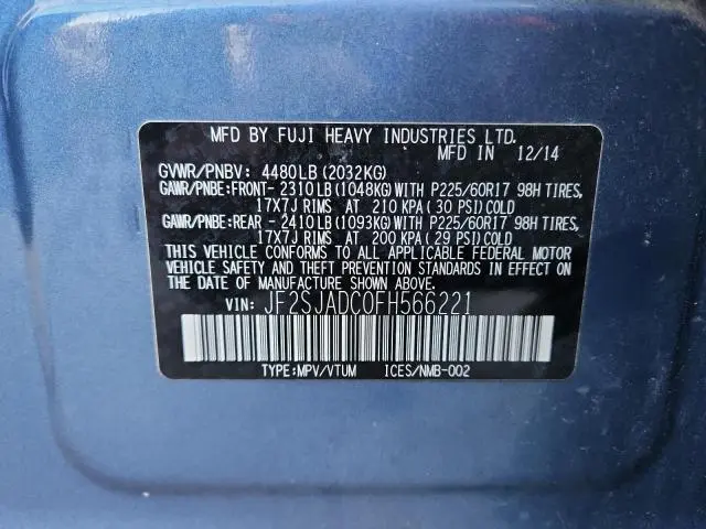 2015 SUBARU FORESTER 2.5I PREMIUM  