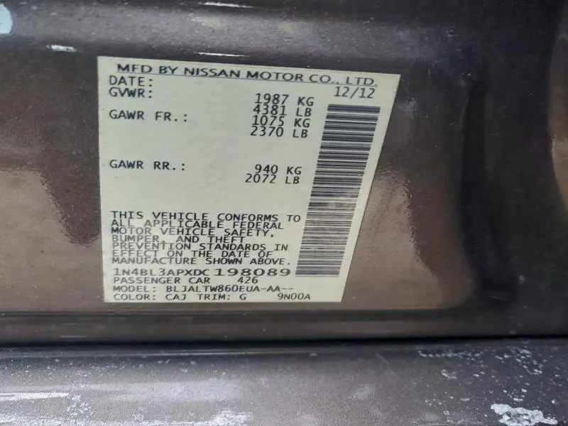 2013 NISSAN ALTIMA 3.5S  