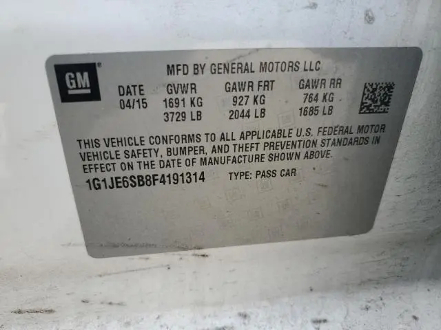 2015 CHEVROLET SONIC LTZ  