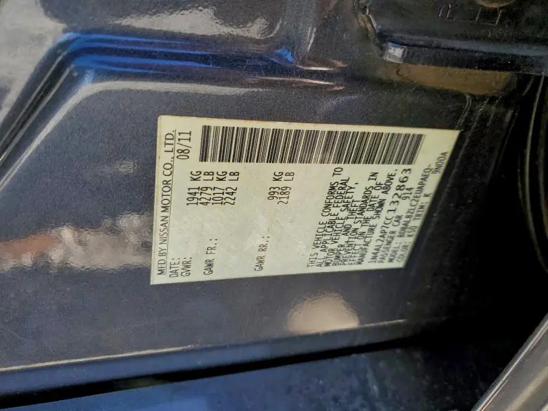 2012 NISSAN ALTIMA BASE  