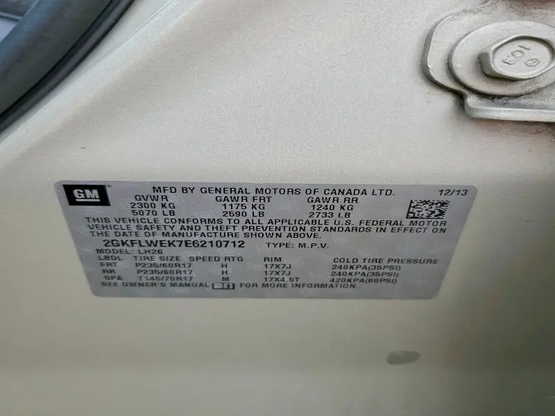 2014 GMC TERRAIN SLE  