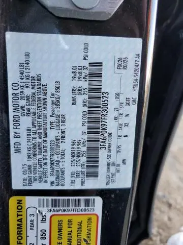 2015 FORD FUSION TITANIUM  