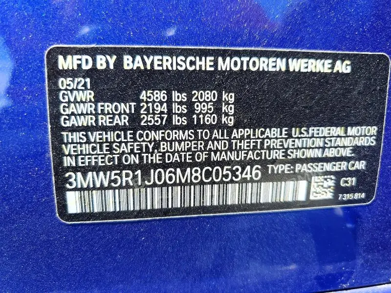 2021 BMW 330I   