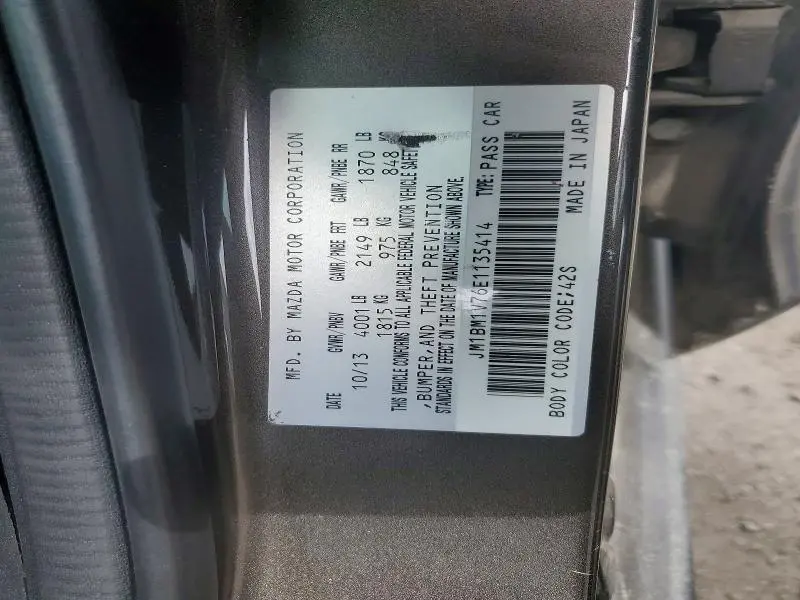 2014 MAZDA 3 TOURING  