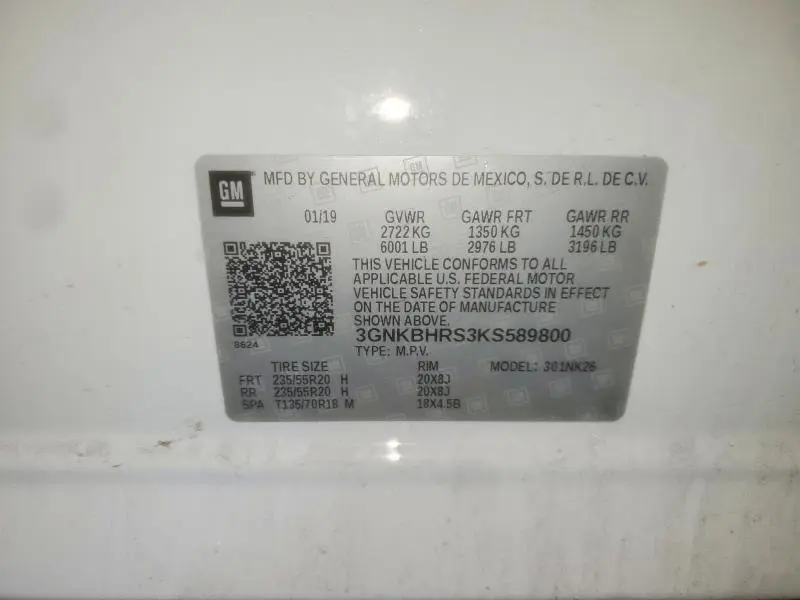 2019 CHEVROLET BLAZER 3LT  