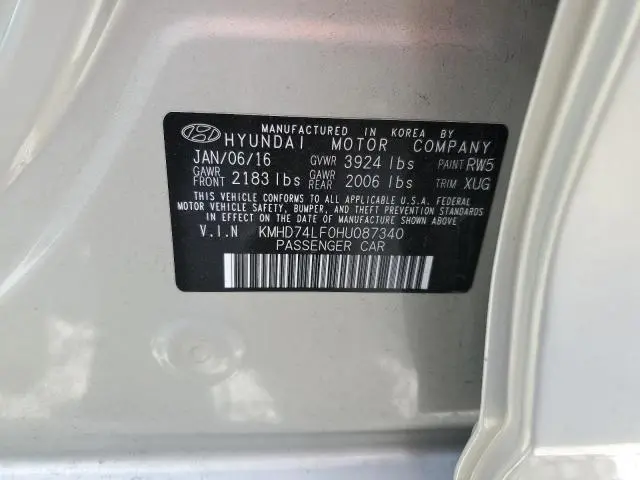 2017 HYUNDAI ELANTRA SE