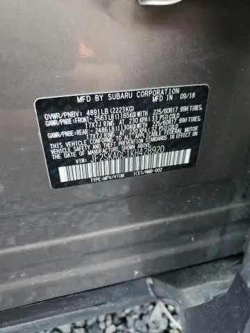 2019 SUBARU FORESTER PREMIUM