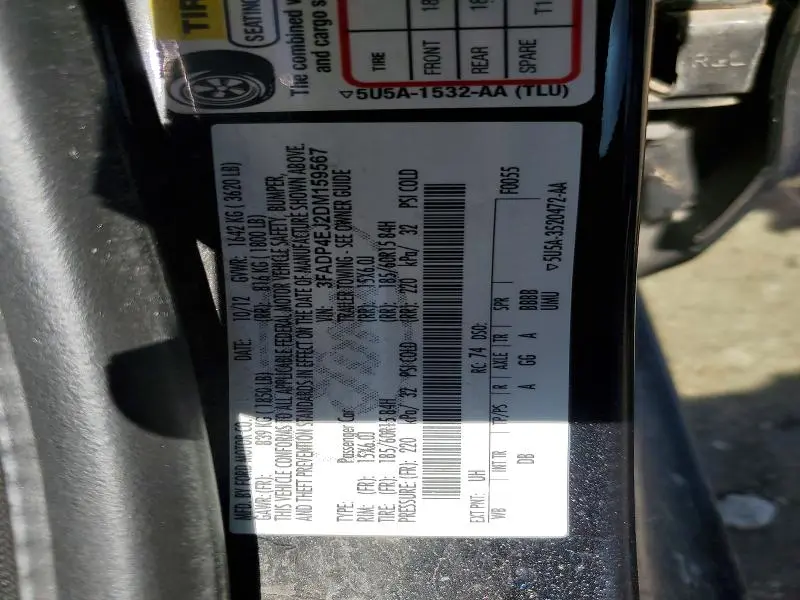 2013 FORD FIESTA SE  
