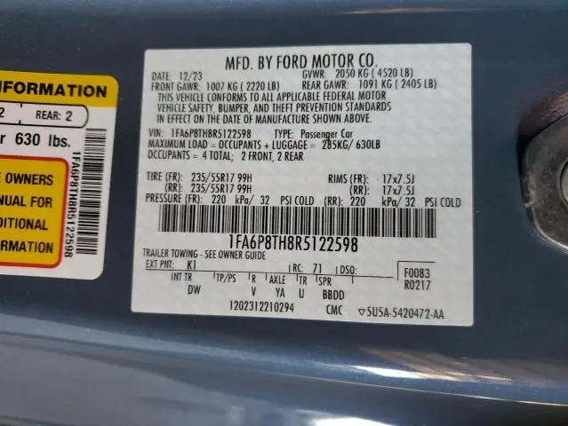 2024 FORD MUSTANG   